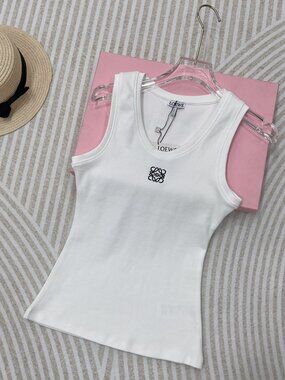 LOEWE Classic White Women's Sleeveless Vest Size S M L.
